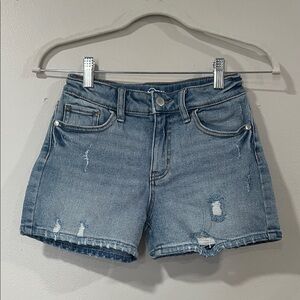 ART CLASS Girls Blue Distressed Denim Shorts. Size 8 (Medium)